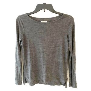 MADEWELL Simple Grey Long Sleeve Crewneck